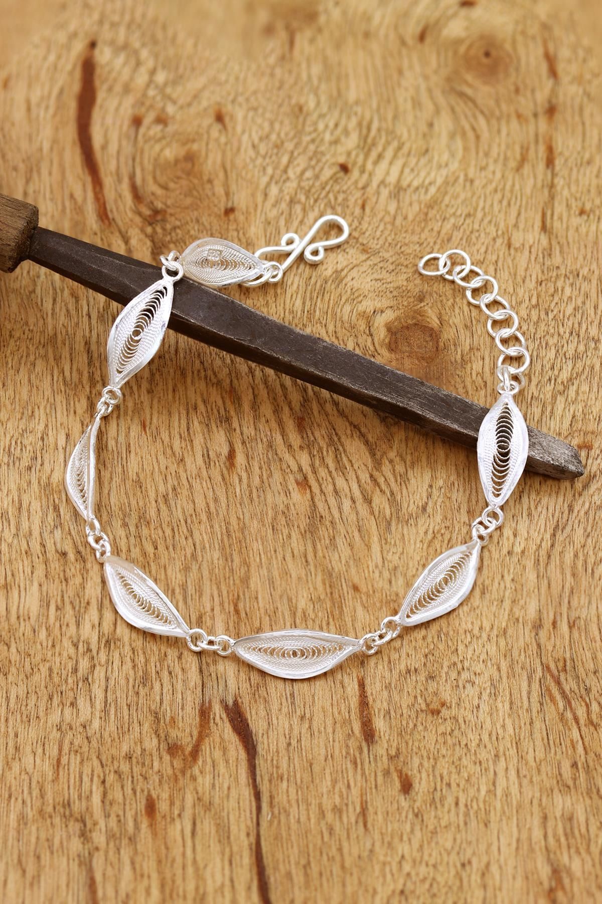 Telkari İşlemeli Gümüş Bileklik 236