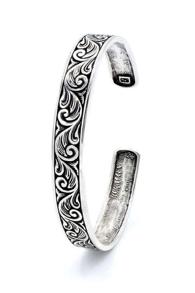 El İşi Ayarlanabilir Erkek Gümüş Bilezik 158