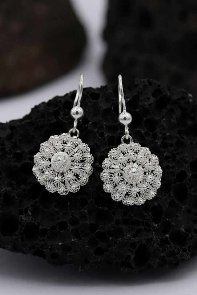 Bereket Modeli Telkari Gümüş Küpe 184