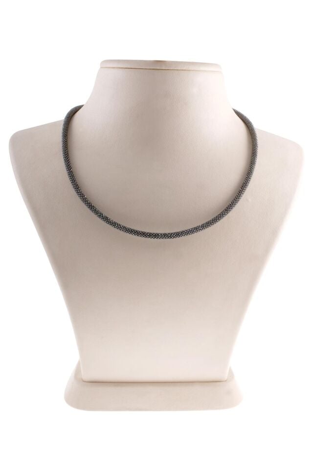 Mıknatıslı Oksitli Gümüş Kolye 022