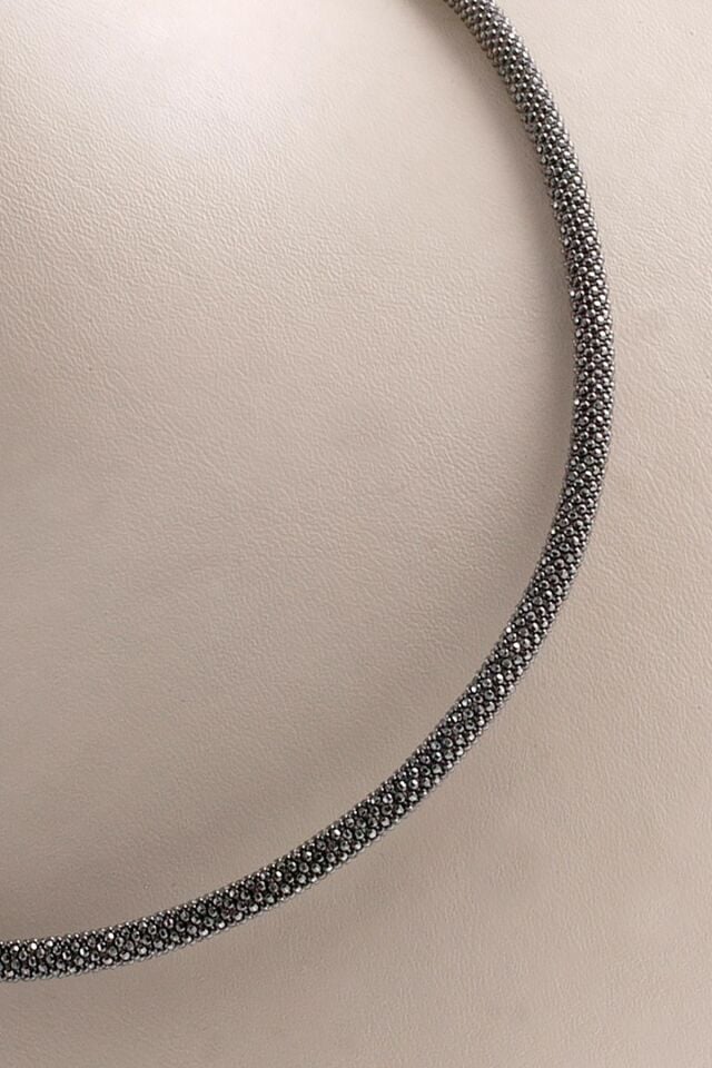 Mıknatıslı Oksitli Gümüş Kolye 022