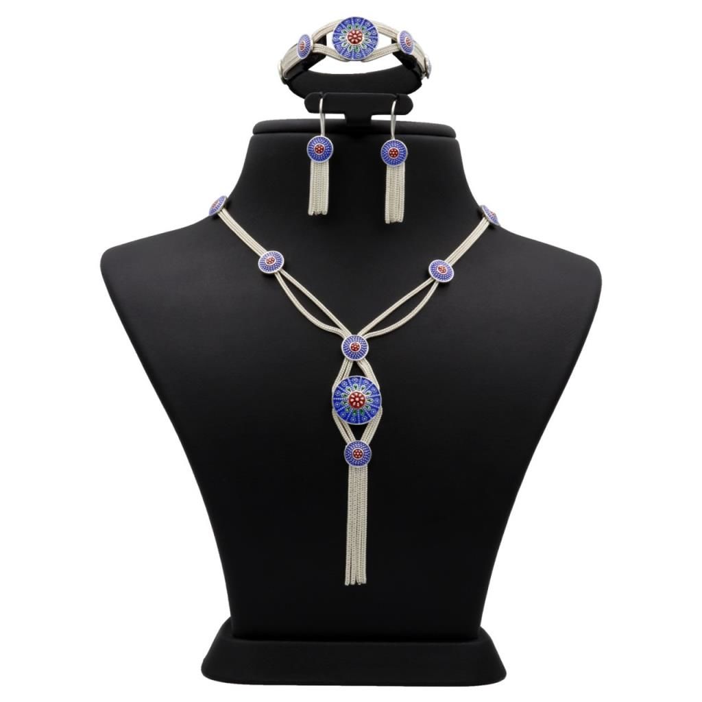 Mineli Mardin Hasırı Gümüş Set 038