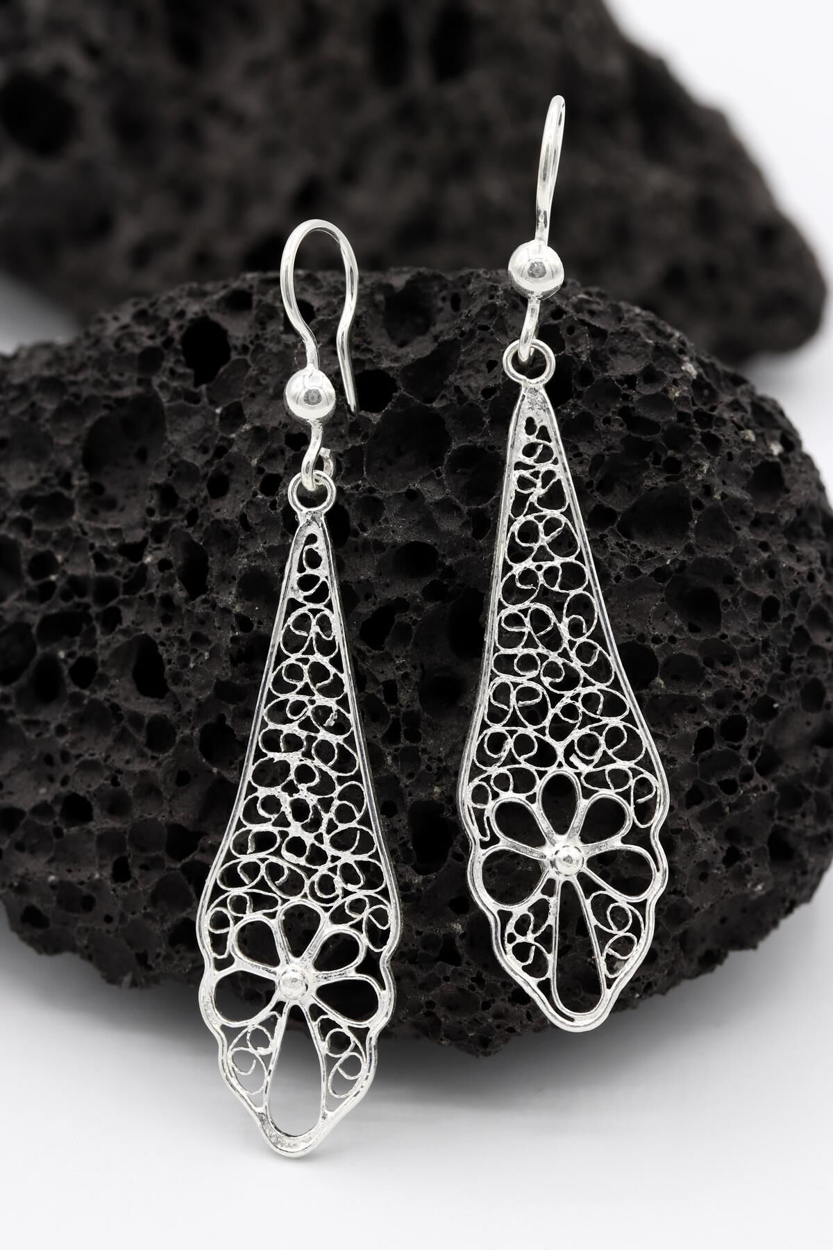 Telkari İşlemeli Gümüş Küpe 291