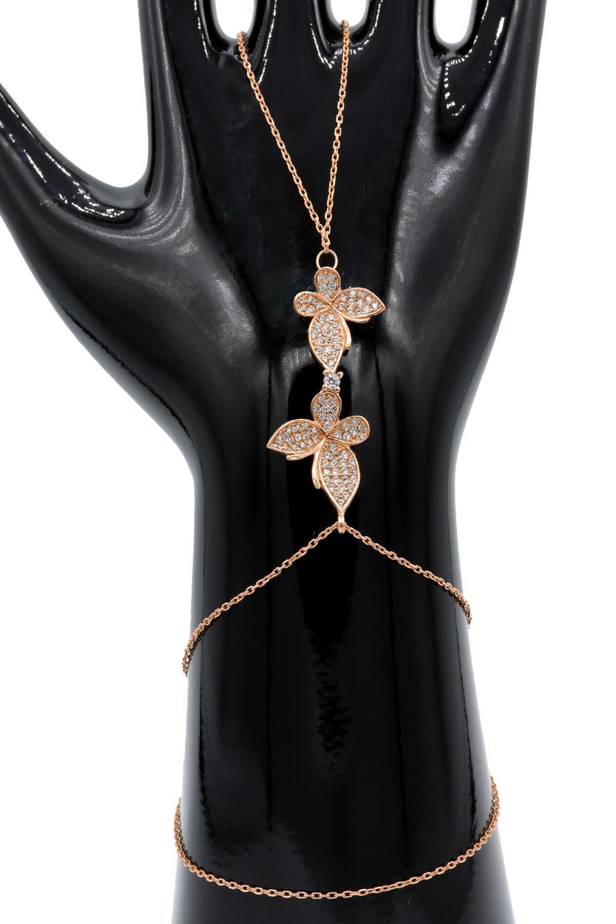 Kelebek Modeli Roz Gümüş Şahmeran 104