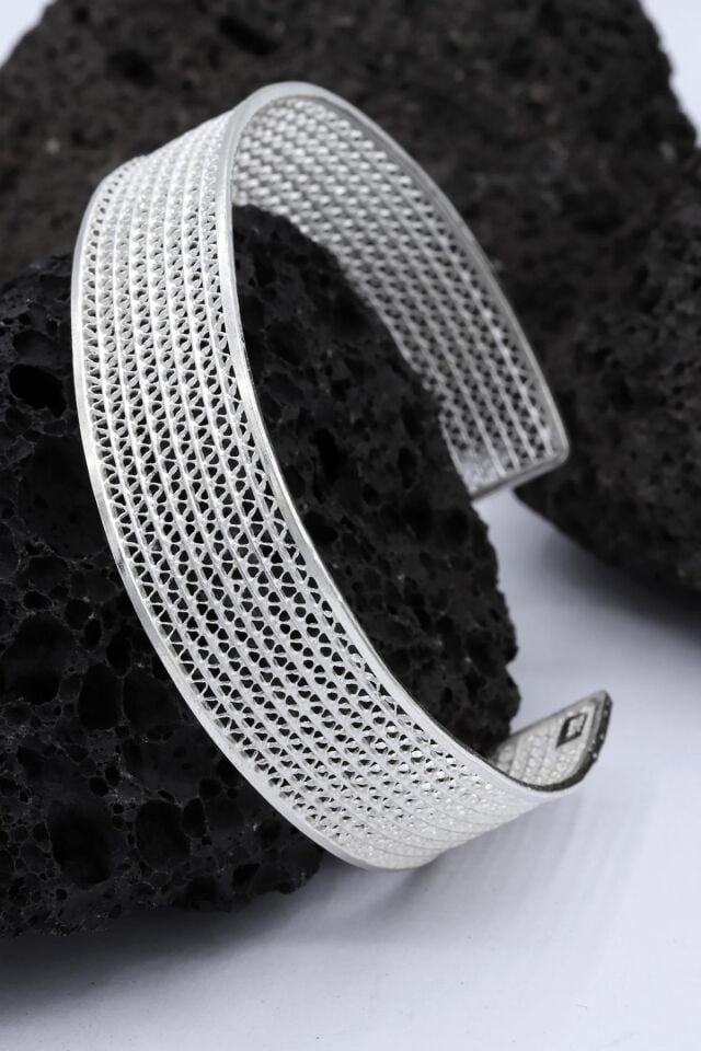 Sade Tasarım Telkari Gümüş Bilezik 159