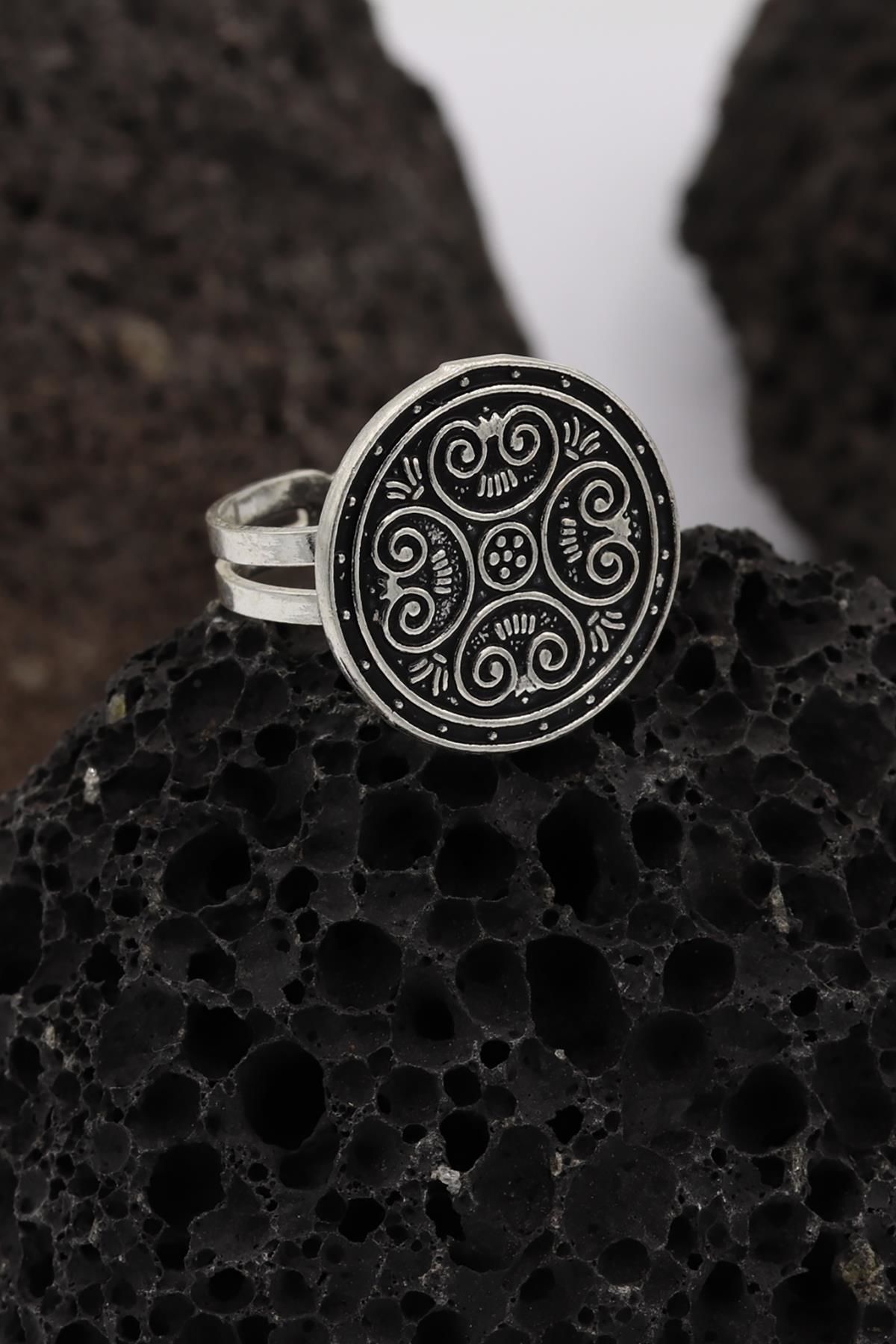 Yöresel Motifli Gümüş Yüzük 053