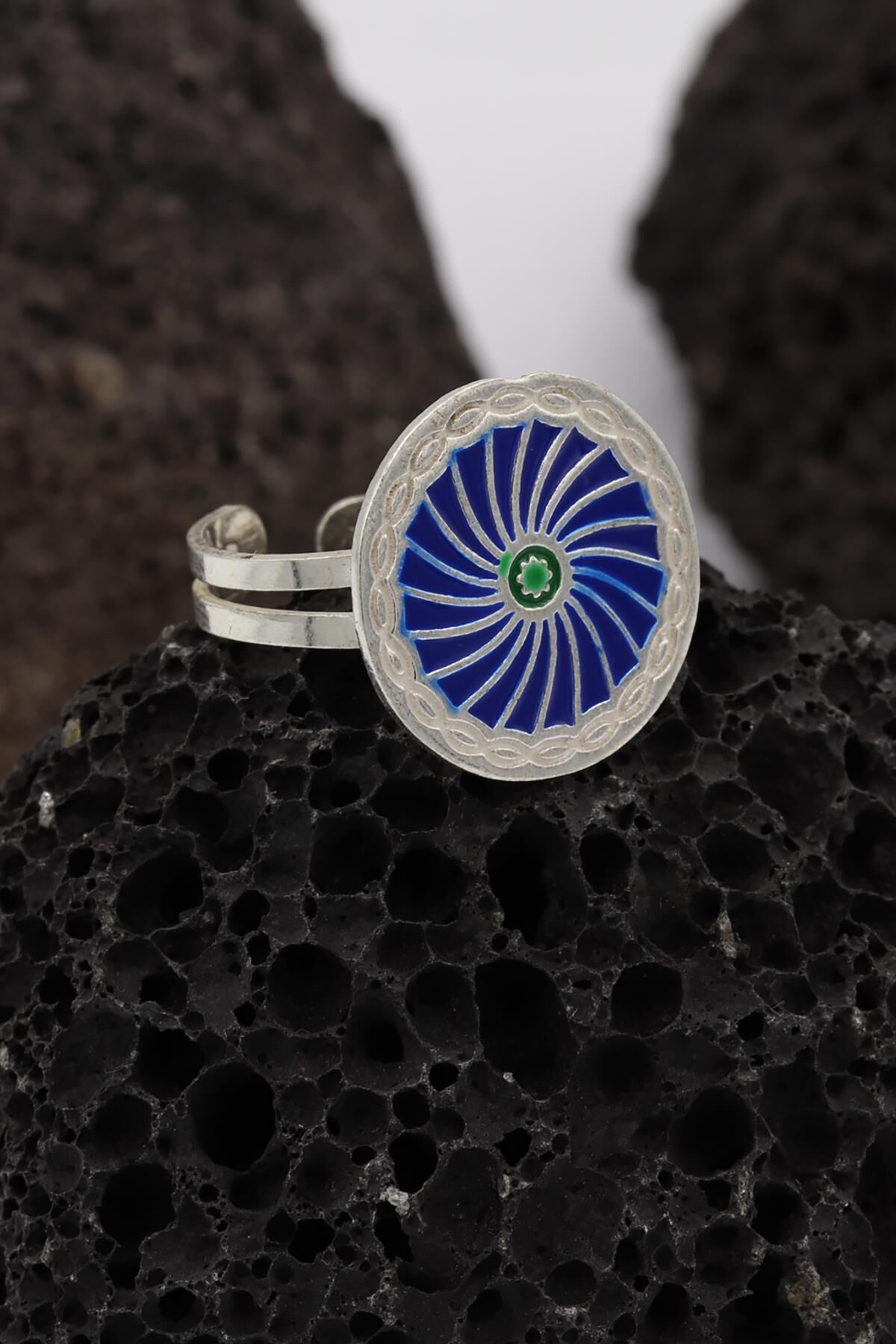 Yöresel Motifli Gümüş Yüzük 055