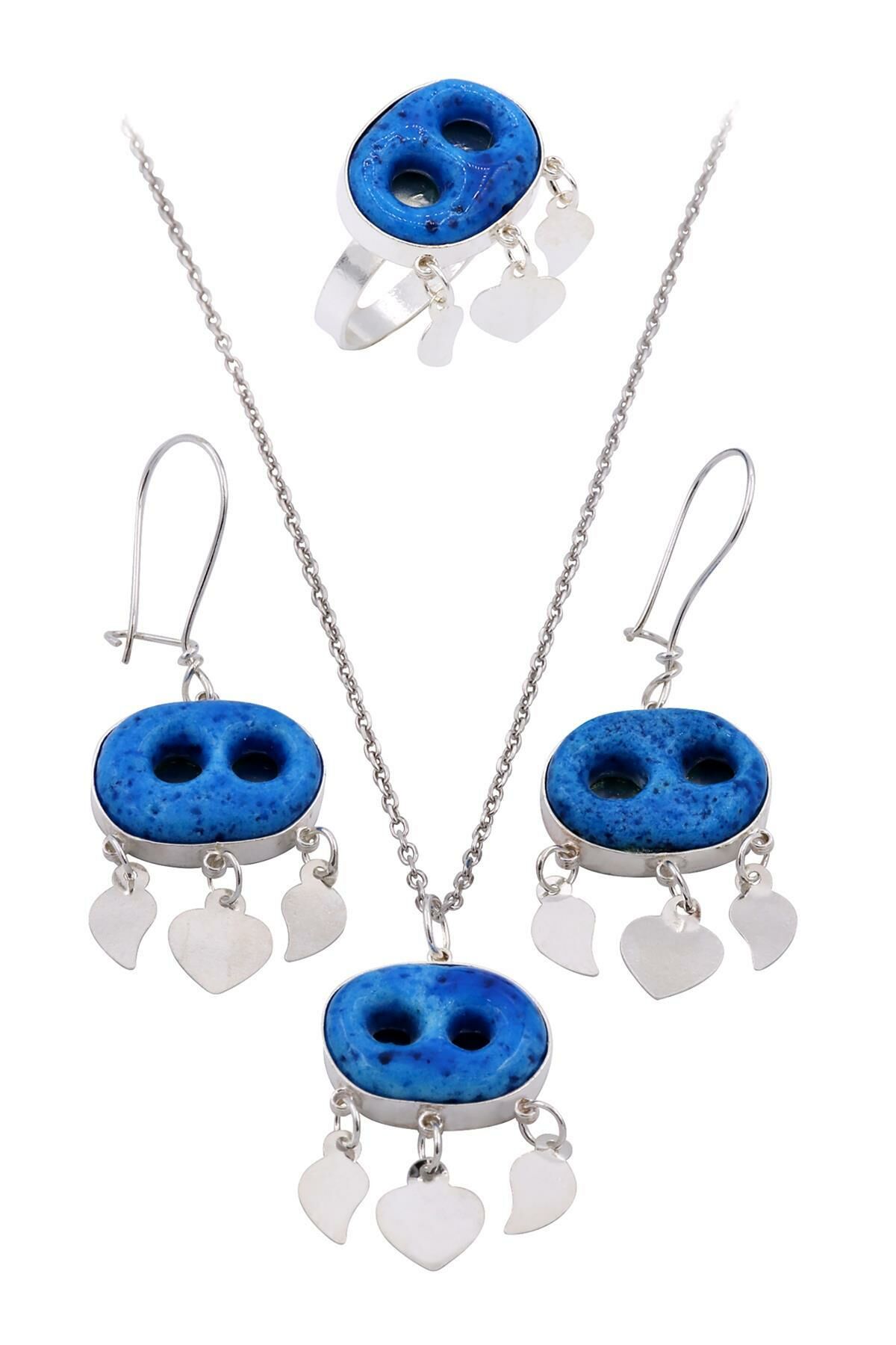 Süryani Nazar Boncuğu Gümüş Set 181