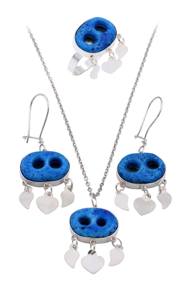 Süryani Nazar Boncuğu Gümüş Set 181