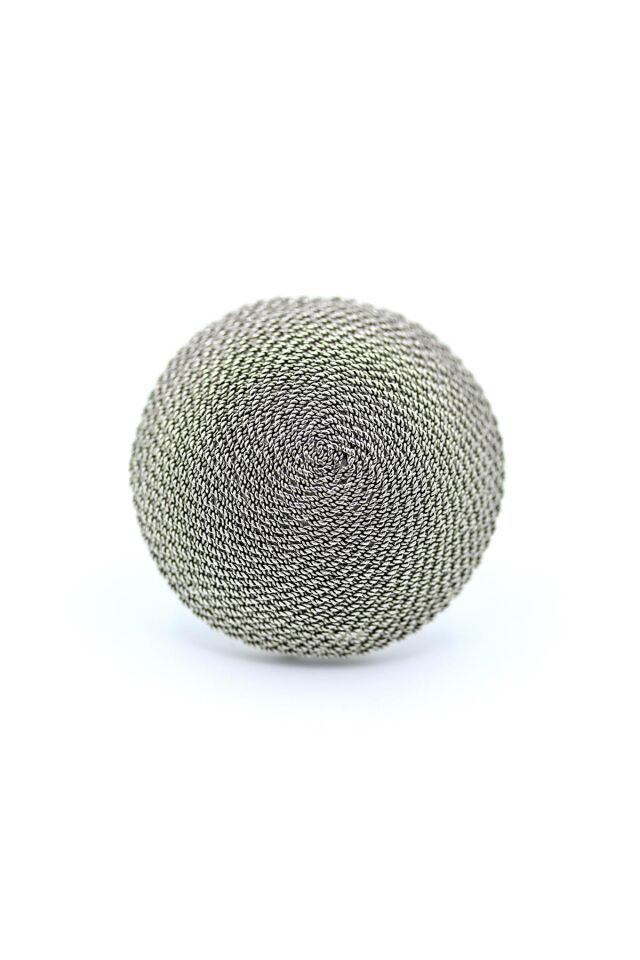 Büyük Boy El İşi Sarmalı Telkari Gümüş Yüzük 092