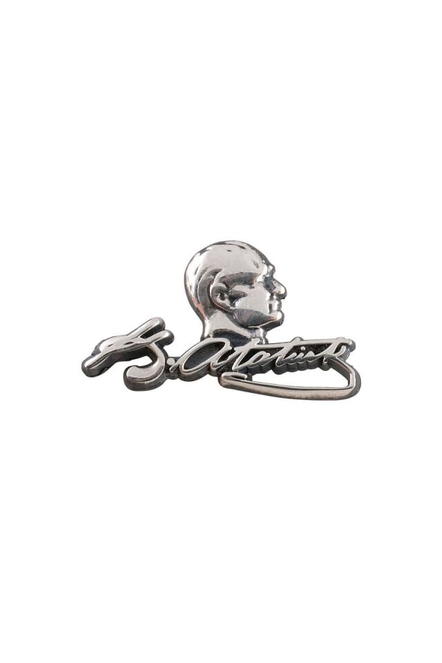 Kemal Atatürk İmzalı Gümüş Atatürk Rozeti 009