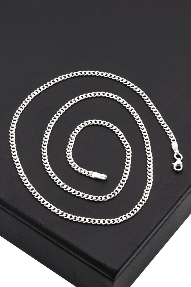 3 mm Gurmet Erkek Gümüş Kolye 061