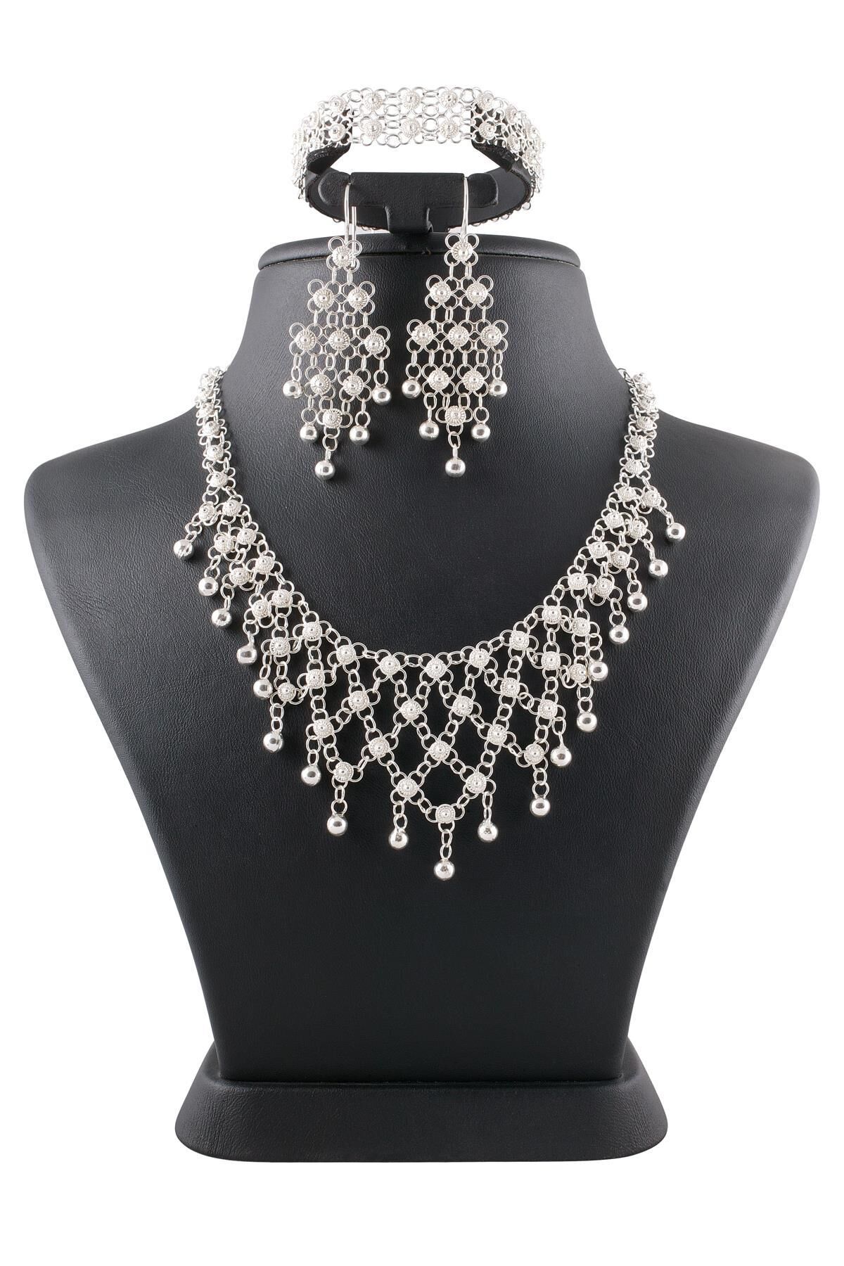 Yöresel Kişniş Telkari Gümüş Set 060