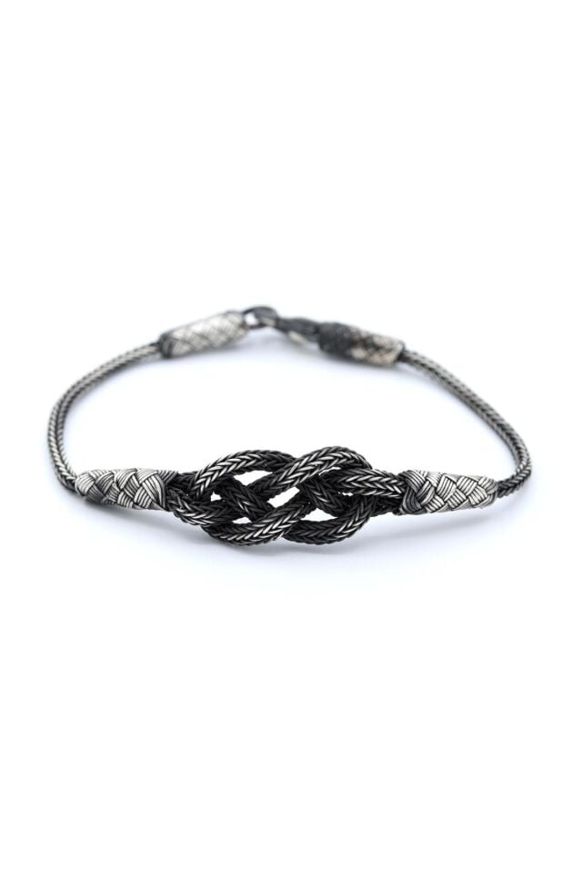 Sonsuzluk Modeli Kazaziye Gümüş Bileklik 095