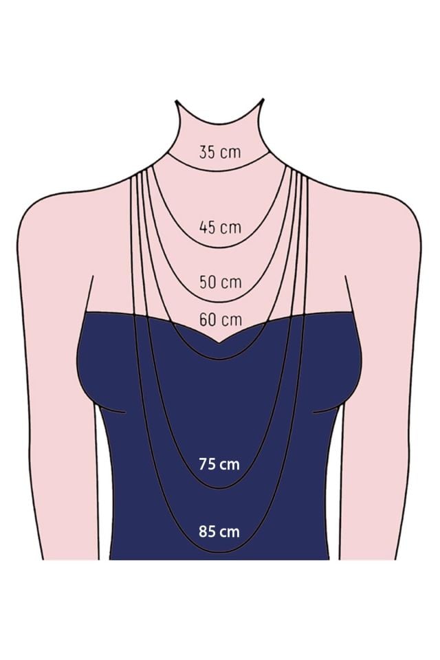 65 cm Tilki Kuyruğu Oksitli Gümüş Zincir