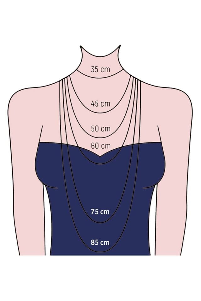 80 cm Forse Rodyumlu Gümüş Zincir