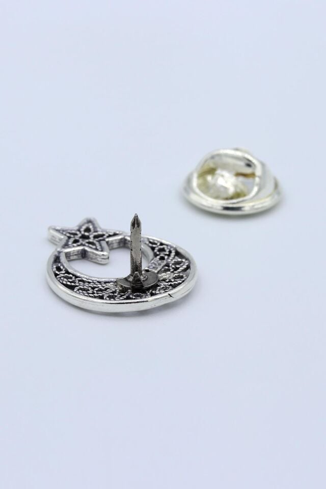 Ay Yıldız Telkari Gümüş Rozet 016